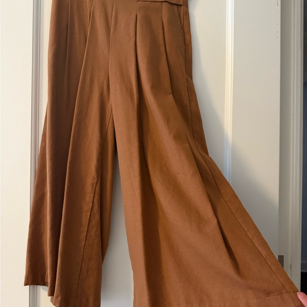 Brown Wide-Leg Pants